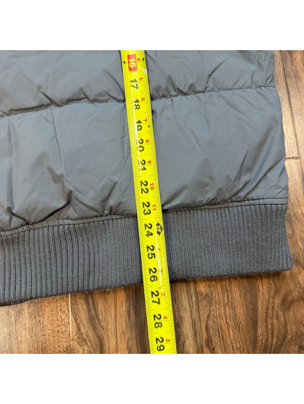 Vintage Y2K Abercrombie & Fitch Down Puffer Jacket Medium Grey Yellow Winter